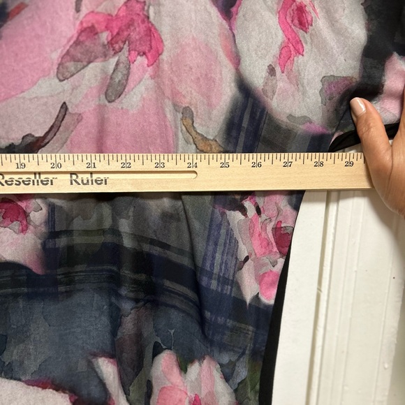 Marina Rinaldi Sport Black  Floral Top Kimono Sleeves Size XL - Picture 10 of 10